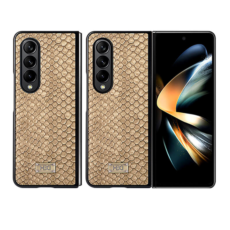 Samsung Galaxy Fold 3 HDD Crocodile Leather Foldable Shockproof Phone Case