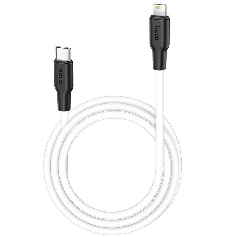 hoco. Silicone PD 20W Type-C to Lightning Charging Data Cable X21 Plus