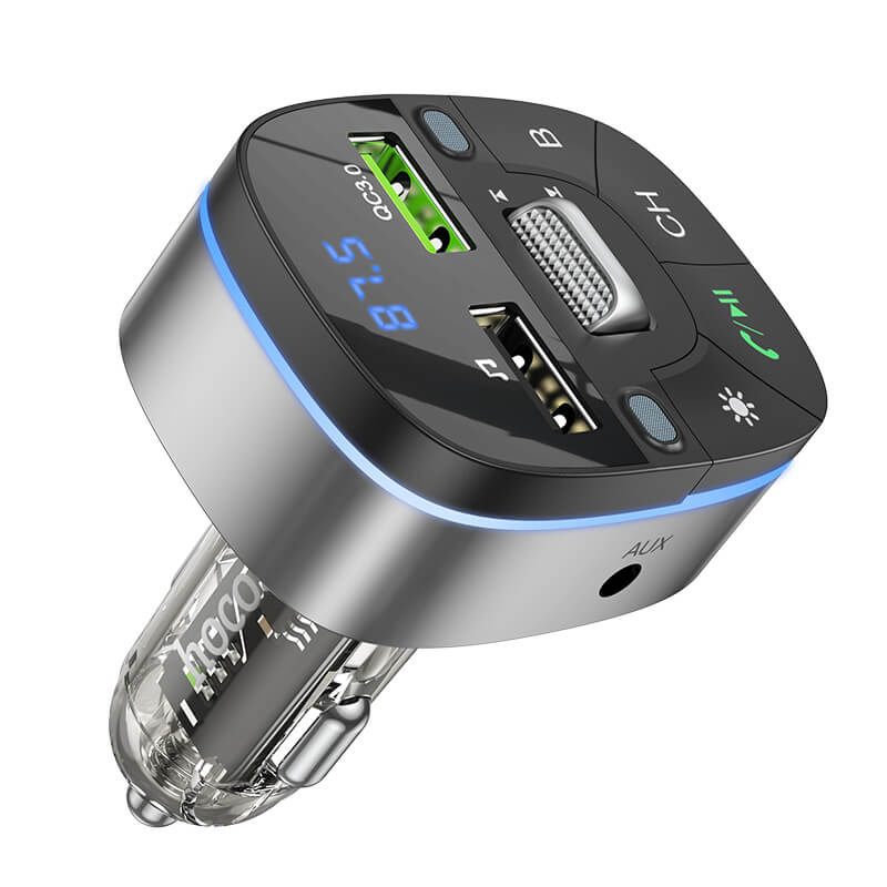 hoco. QC3.0 18W In-Car Audio Wireless Bluetooth FM Transmitter E71