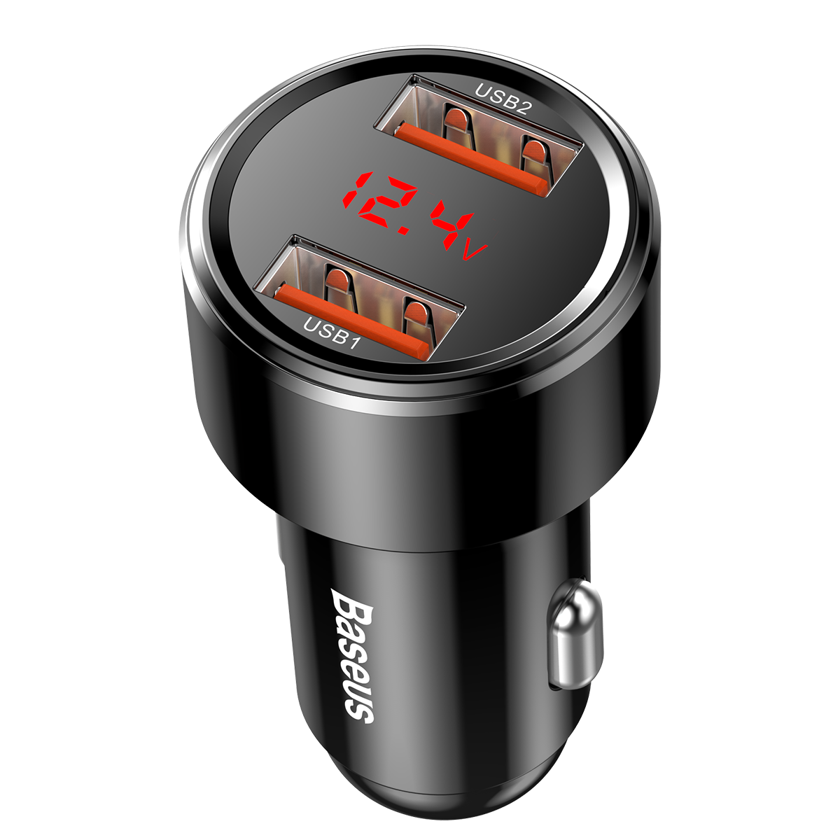 Baseus Digital Display (Type-C PD+QC) Intelligent Dual Quick Car Charger C20C