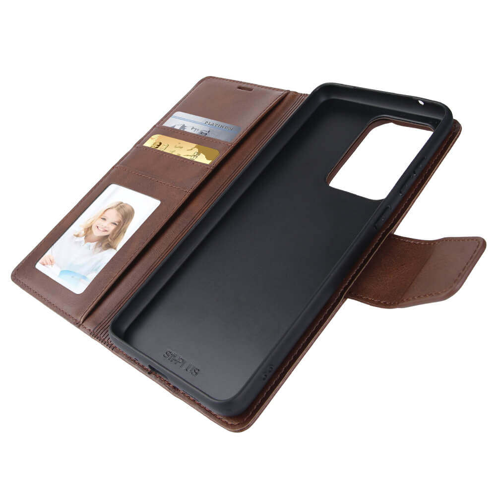 Samsung S10 Plus Luxury Hanman Leather Wallet Flip Case Cover With Magnet Back Case