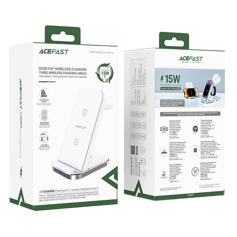 Acefast Desktop 3-in-1 Fast Wireless Charging Stand E15