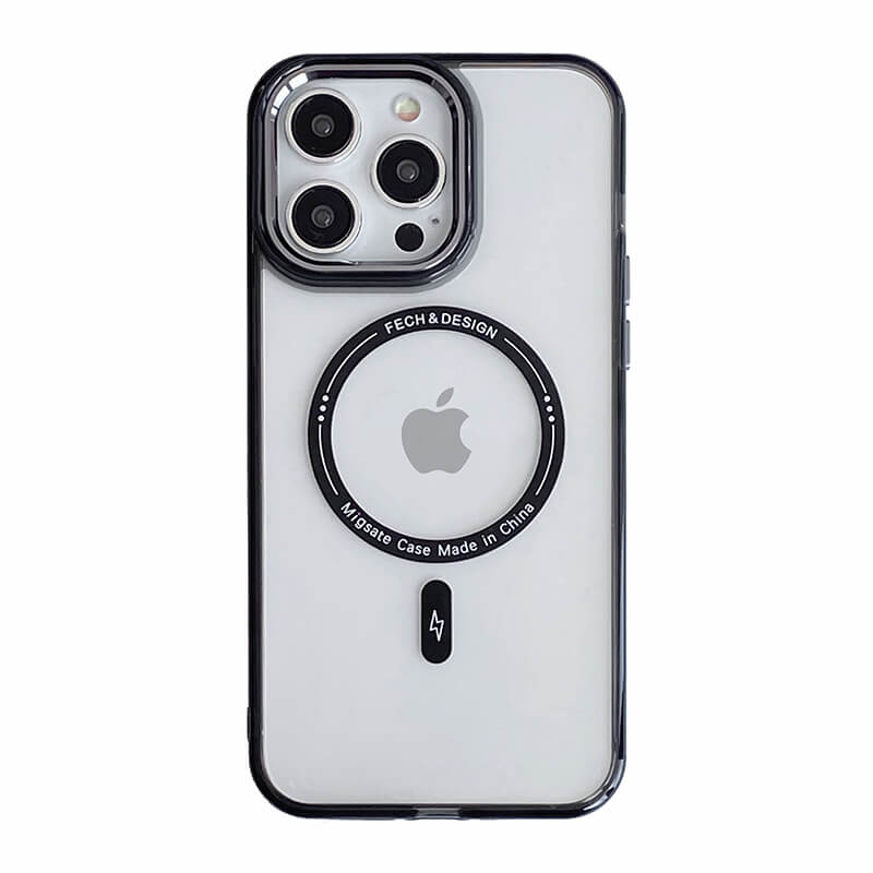 iPhone 15 AllureEyes Colorful Frame Transparent Phone Case with Magsafe