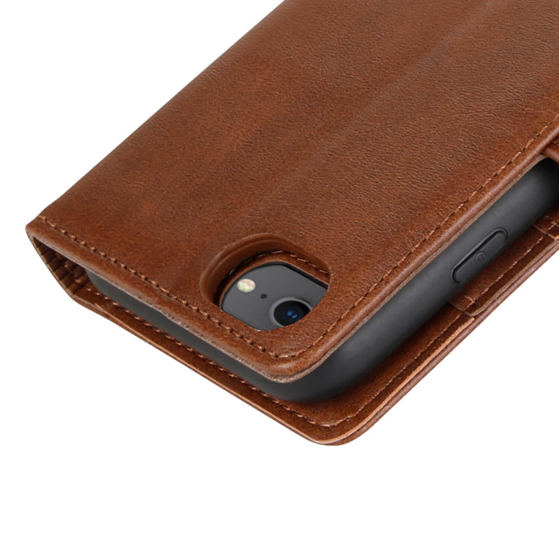 iPhone XR Luxury Hanman Leather 2-in-1 Wallet Flip Cover Case With Magnet Back Case