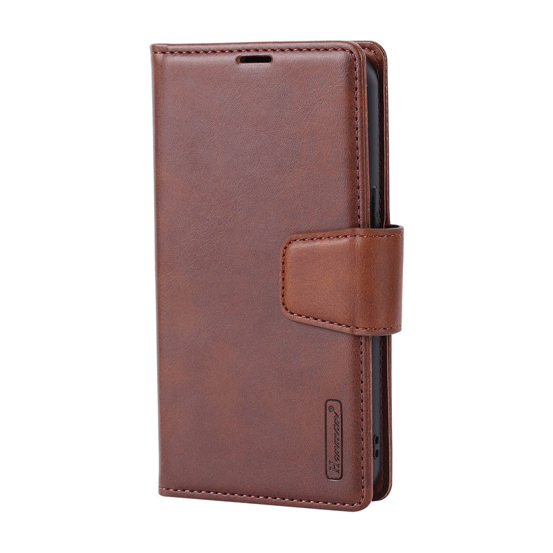 iPhone 12 Mini Luxury Hanman Leather 2-in-1 Wallet Flip Case With Magnet Back