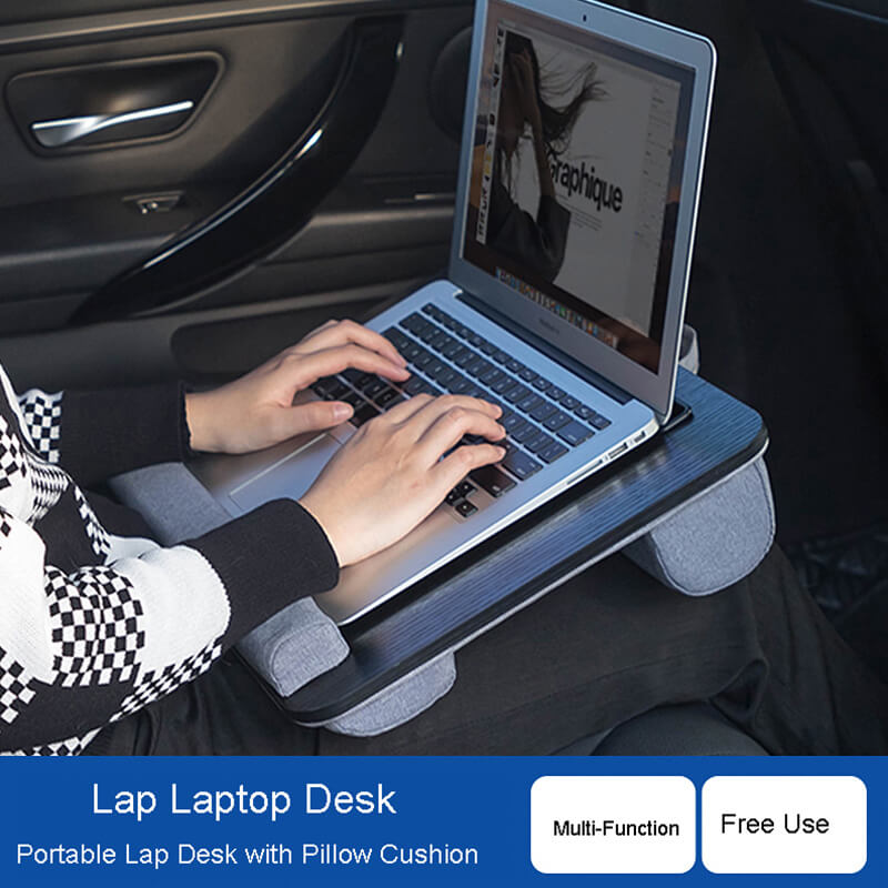 SAIJI Portable Laptop Lap Desk with Cushion D12