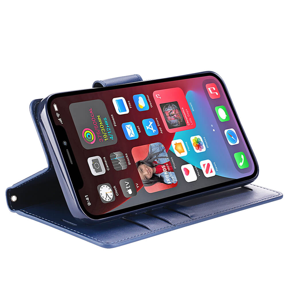 iPhone 12/12 Pro Luxury Hanman Leather Wallet Flip Case