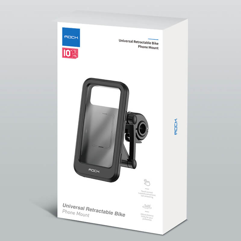 ROCK Universal Retractable Waterproof Bicycle Phone Mount Holder RPH0957