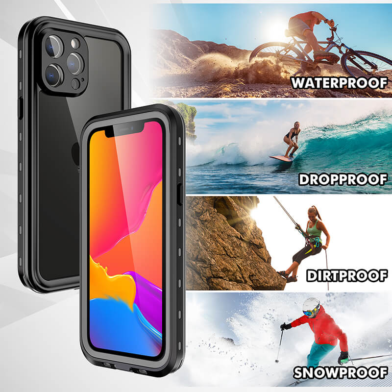 iPhone Xs Max Redpepper IP68 Waterproof Phone Case Black