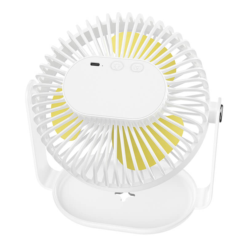 hoco. Multifunctional Powerful 360°  Rotation Desktop Cooling Fan with Light F14