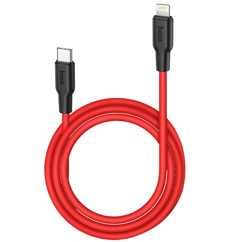 hoco. Silicone PD 20W Type-C to Lightning Charging Data Cable X21 Plus