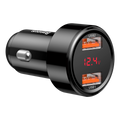 Baseus Digital Display (Type-C PD+QC) Intelligent Dual Quick Car Charger C20C