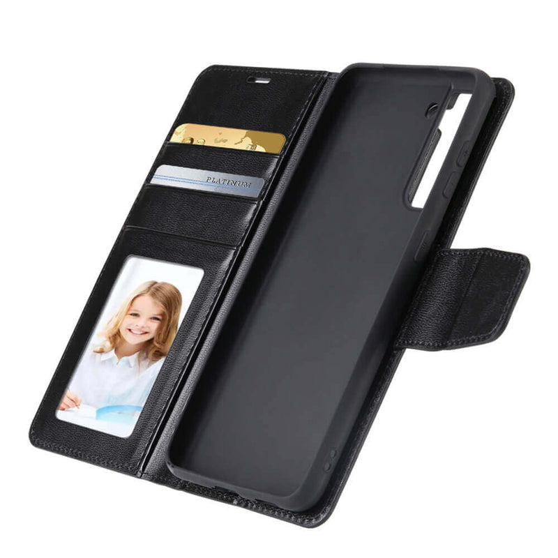 Samsung Galaxy S24 Plus Luxury Hanman Leather Dual Wallet Flip Case