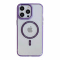 iPhone 15 Plus AllureEyes Colorful Frame Transparent Phone Case with Magsafe