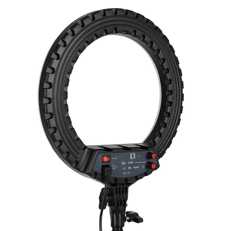HQ 14 inch(33cm) LED Soft Ring Light with 1.9M Tripod Stand & 3 Phone Holders