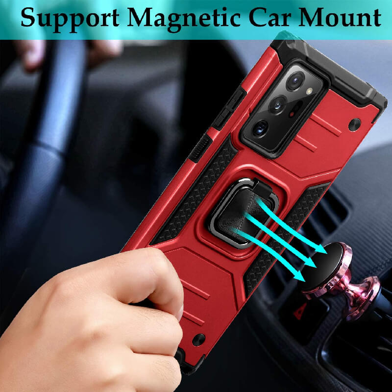 Samsung A31 Shockproof Magnetic Ring Bracket Case