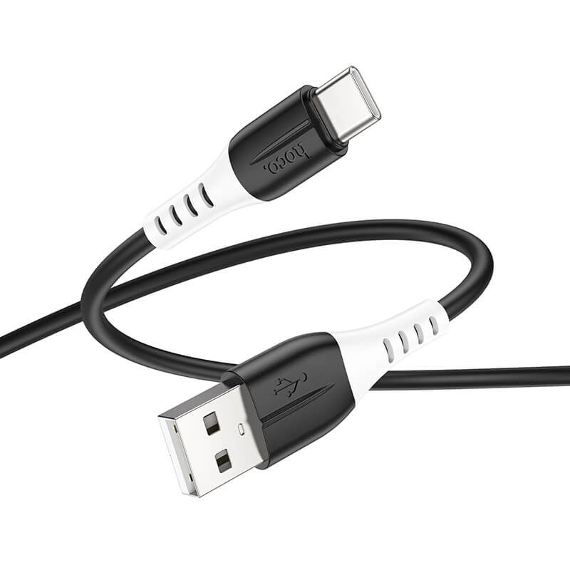 hoco. Silicone 3A Charging Data Cable USB-A to Type-C X82