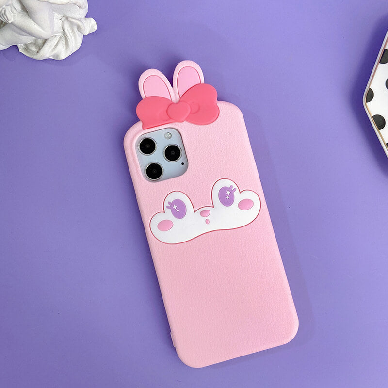 iPhone 12/12 Pro Q Uncle Cute Bunny Silicone Phone Case