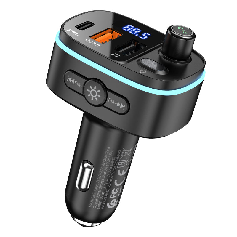 hoco. Fast PD 20W+QC 3.0 Car Bluetooth FM transmitter