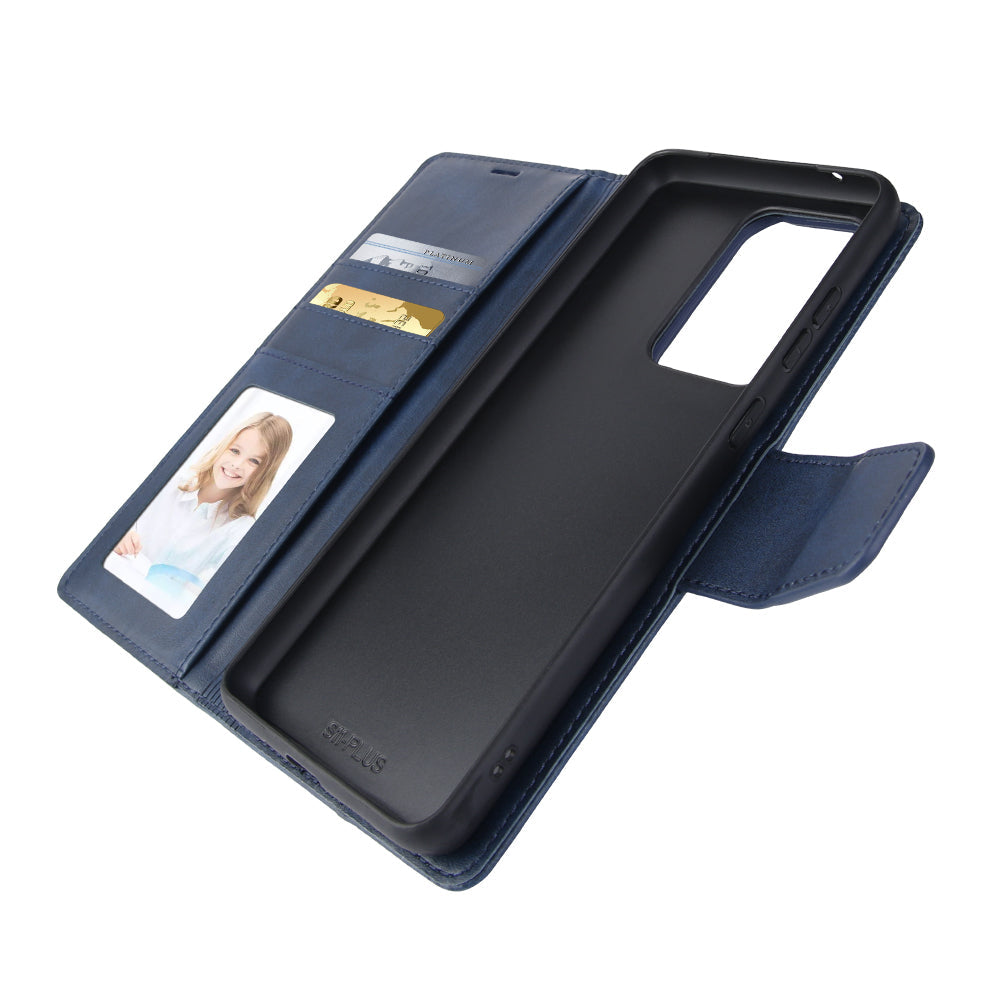 Samsung S22 Luxury Hanman Leather 2-in-1 Wallet Flip Case With Magnet Back