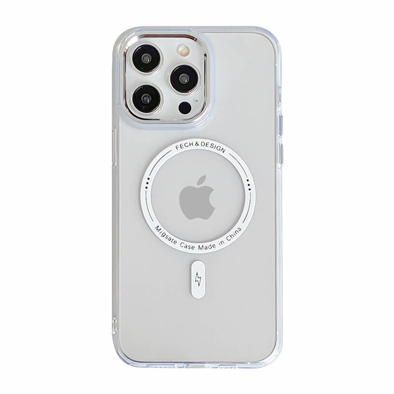 iPhone 15 Pro AllureEyes Colorful Frame Transparent Phone Case with Magsafe