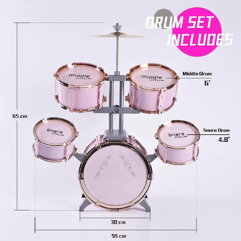 Childrens pink drum store kit