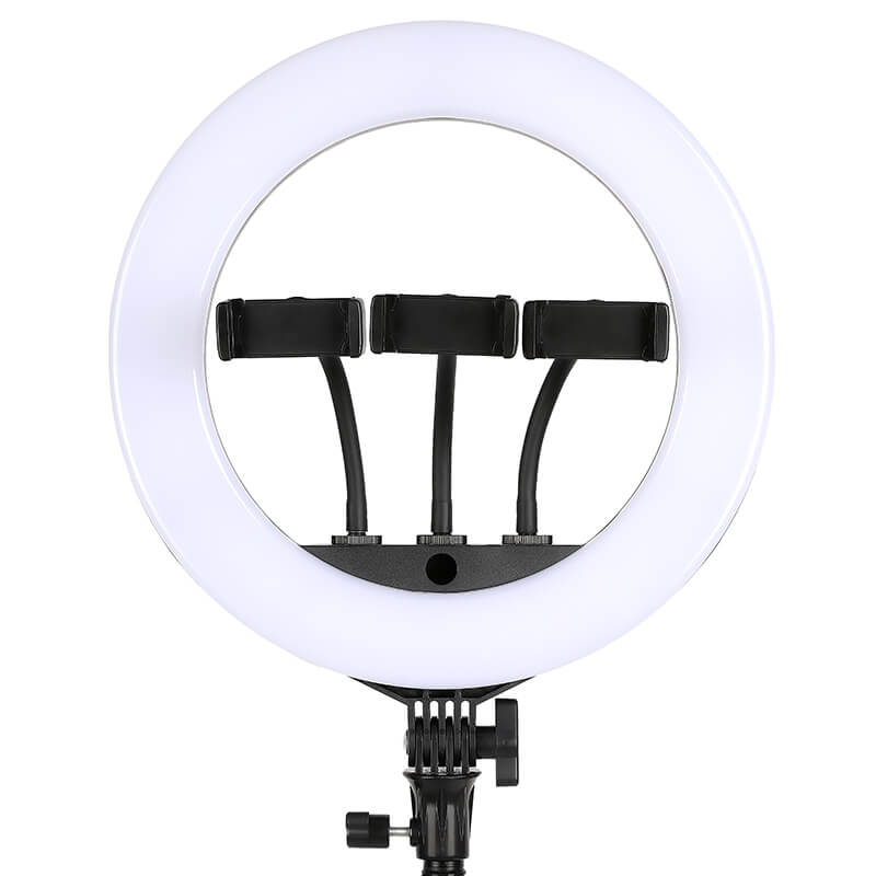 HQ 14 inch(33cm) LED Soft Ring Light with 1.9M Tripod Stand & 3 Phone Holders