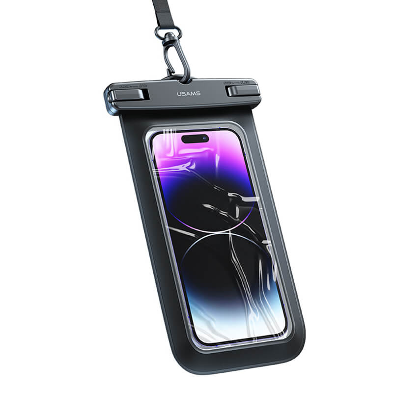 USAMS IPX8 Waterproof 7-inch Phone Pouch with Neck Lanyard