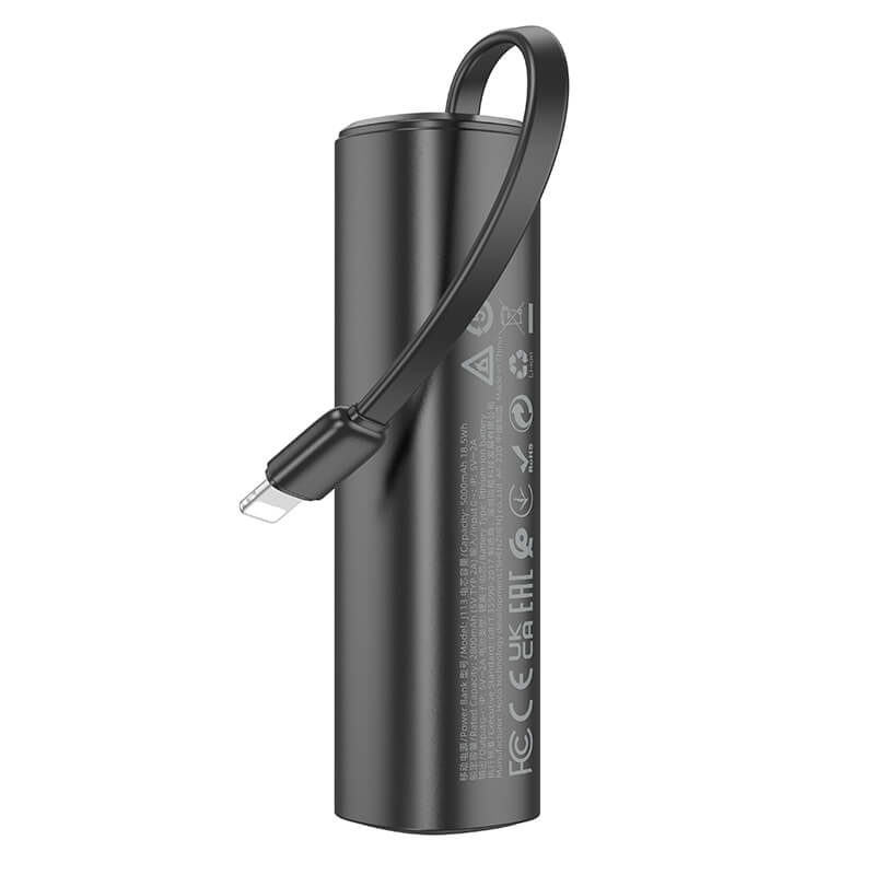 hoco. Energy-bar Power Bank With Type C Lightning Cable 5000mAh J113