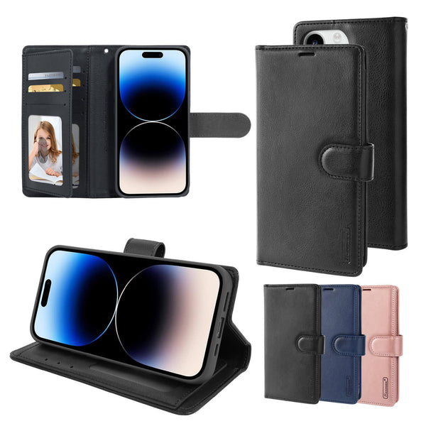 Samsung Galaxy S24 Ultra Luxury Hanman Leather Dual Wallet Flip Case