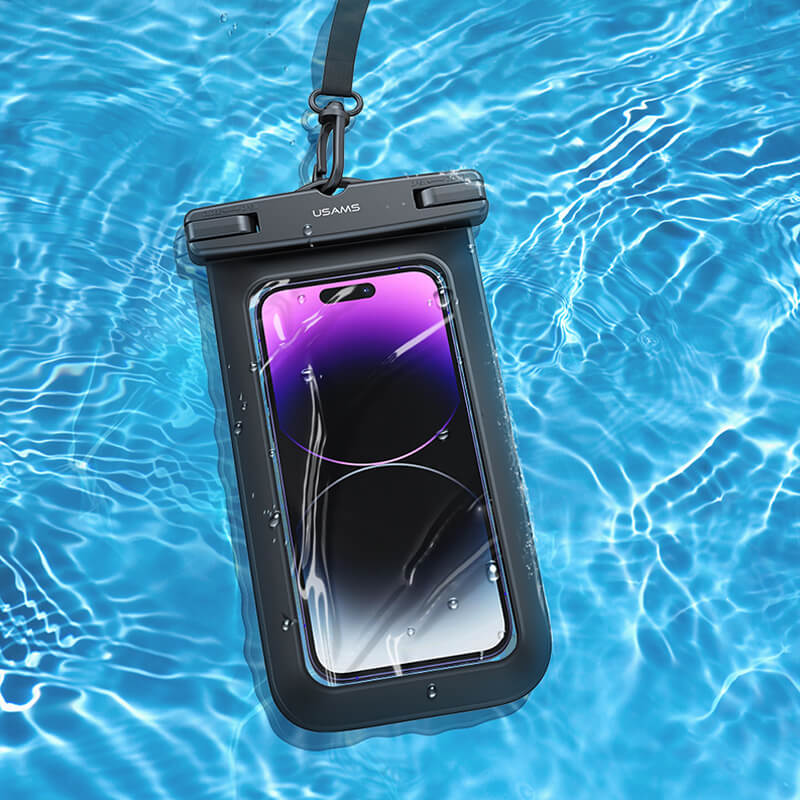 USAMS IPX8 Waterproof 7-inch Phone Pouch with Neck Lanyard