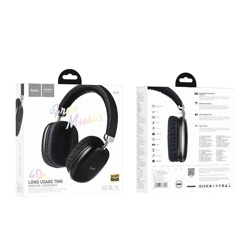 hoco. Bluetooth5.3 Wireless Headset 40 Hours Long Usage Time W35