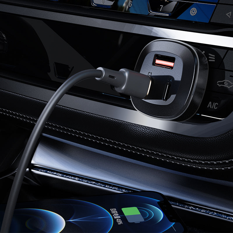 Acefast 66W (2C+A) Three-Port Metal Car Charger