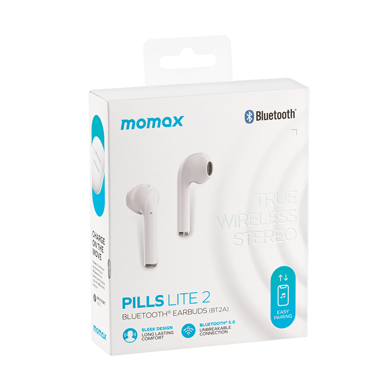 Momax Small Shell 2 True Wireless Bluetooth Earbuds-Upgrade Version BT2A