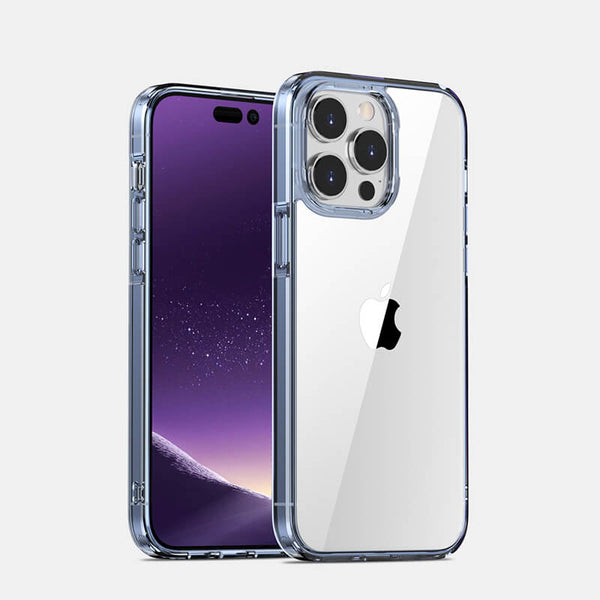 iPhone 15 Pro Max Aurora Series Crystal Phone Case Blue